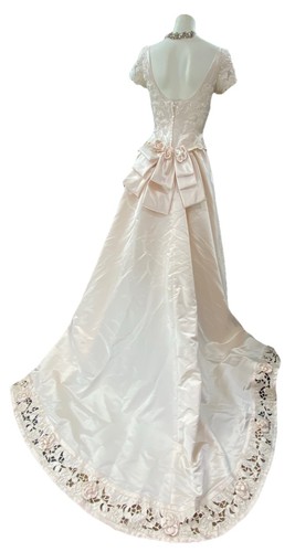 Blush vintage wedding gown - blush,
