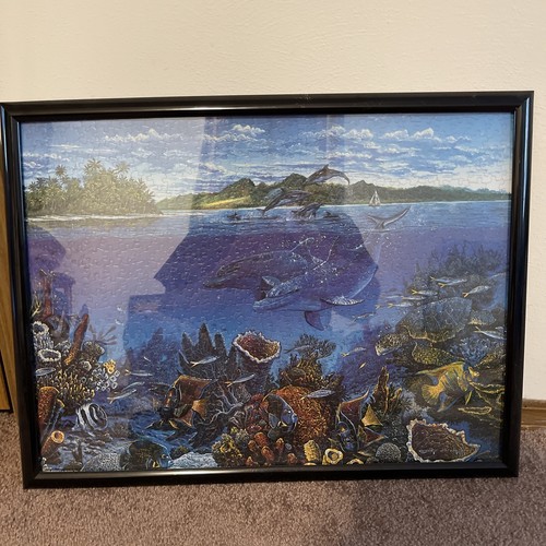 Sea life framed puzzles whales - sea,