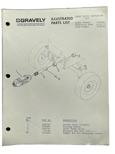 Gravely front drive - gravely, conversion