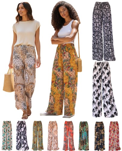 Women printed summer wide leg - women,