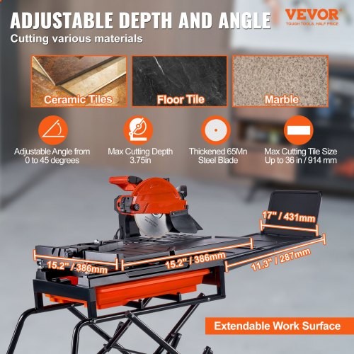 Vevor wet tile saw with - tile,