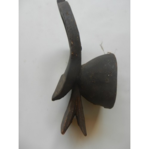 Carved wood bird form - wood, bird-form