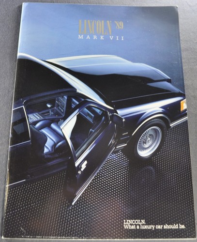 1989 lincoln mark vii catalog - lincoln,