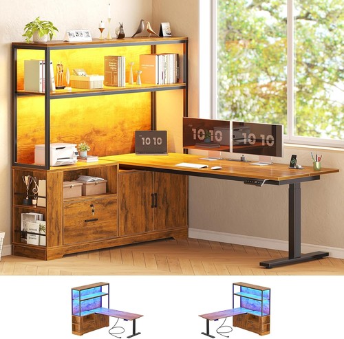 Shaped standing desk sit - l,