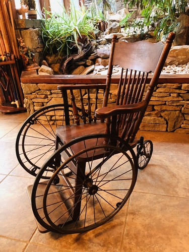 Antique wheelchair walnut - antique,