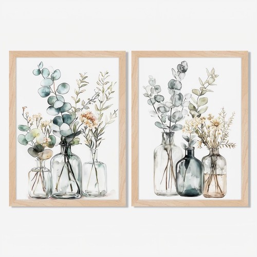 Framed botanical wall art set - botanical,