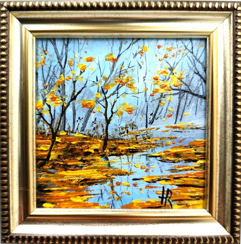 Original oil painting 4x4 - oil,