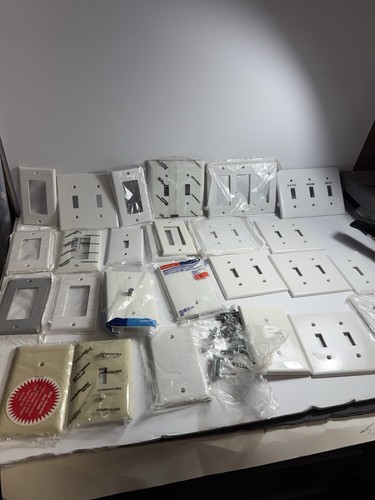 Lot white electrical switch - electrical,