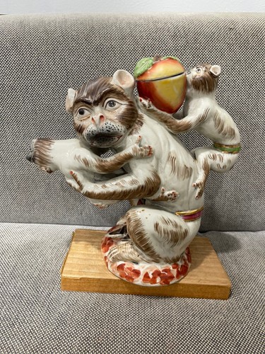 Vintage porcelain monkey - porcelain,