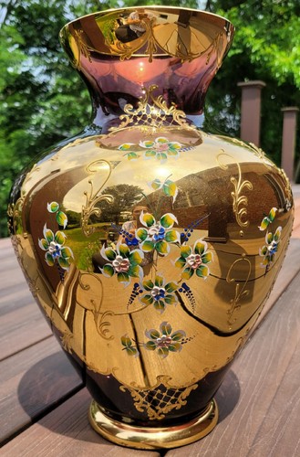 Vintage large bohemian czech - bohemian,