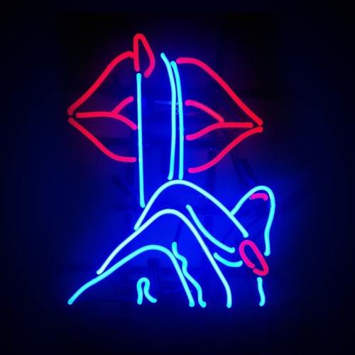 Keep quiet neon sign - keep,
