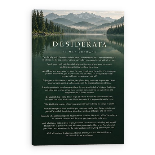 Desiderata poem canvas print - poem,