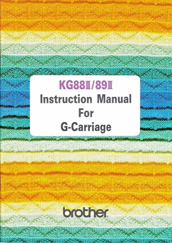 Brother knitking kg88ii - kg88ii, 89ii