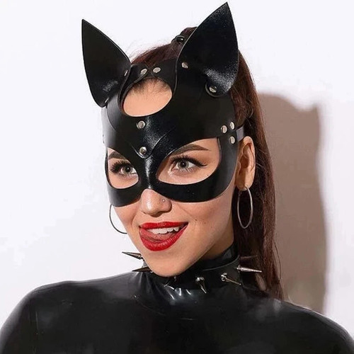 Sexy women leather cat - cat, mask