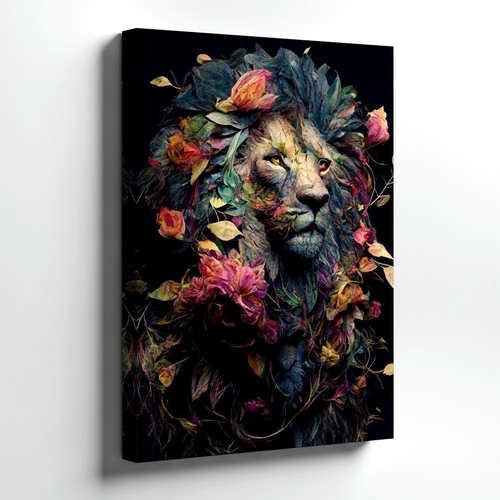 Wall art lion portrait with - lion,