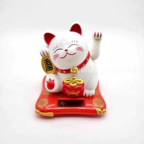 Solar powered waving maneki - solar,