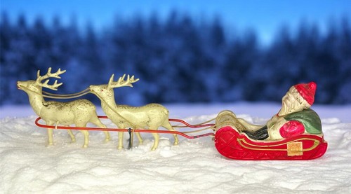 Antique celluloid santa claus - antique,