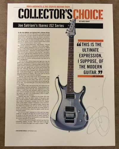 Joe satriani signed guitar - satriani,