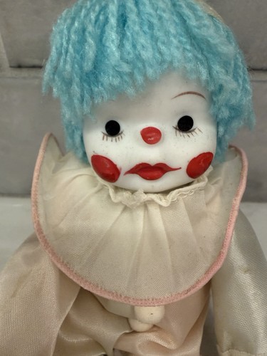 Vtg small cute clown doll - clown,