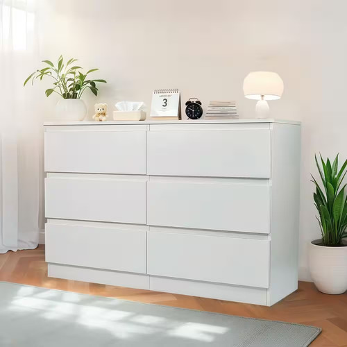 Drawer white wood dresser - wood,