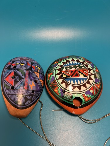 Vintage pair clay aztec - vintage,