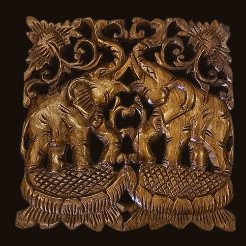 Wooden elephant bust sculpture - bust,