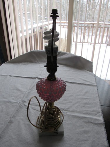 Cranberry opalescent hobnail - cranberry,