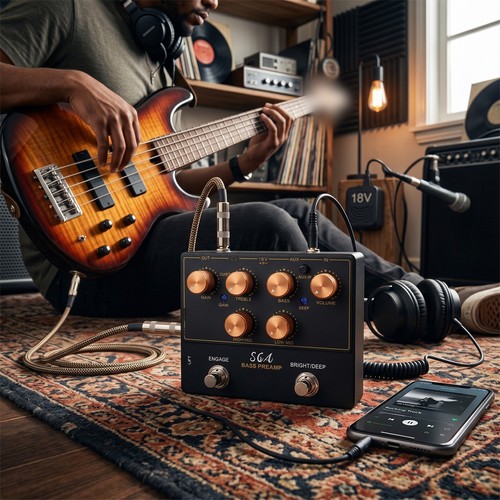 Bass preamp pedal - di, 18v