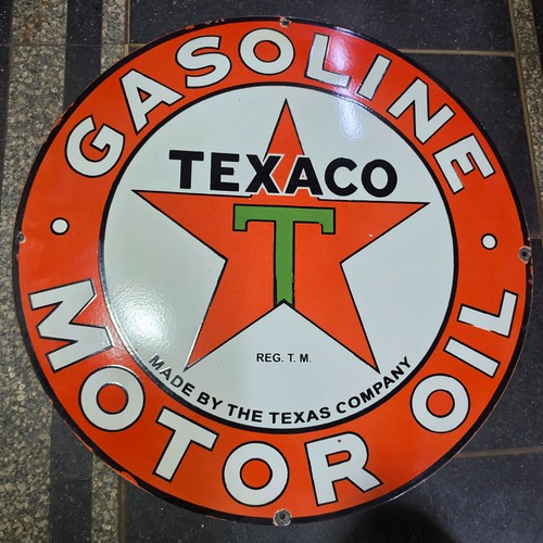 Texaco gasoline porcelain - texaco,