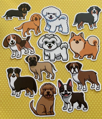 Lot vinyl stickers - of, 12