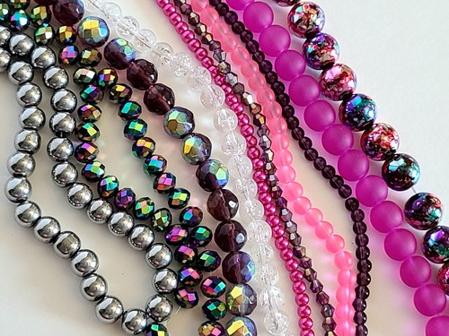Glass bead mixed matched - 10,