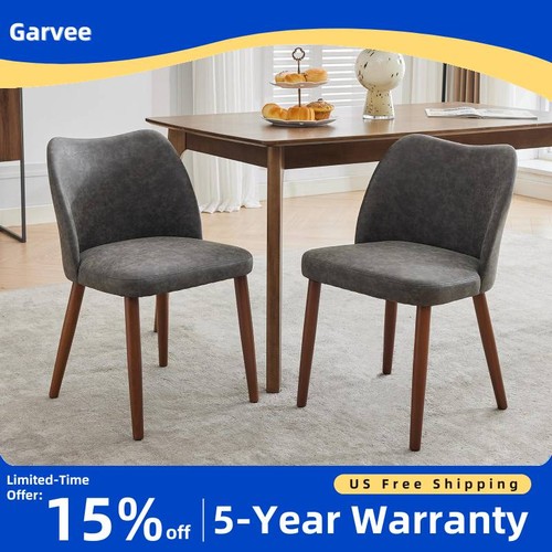 Leather fabric dining chair - leather,