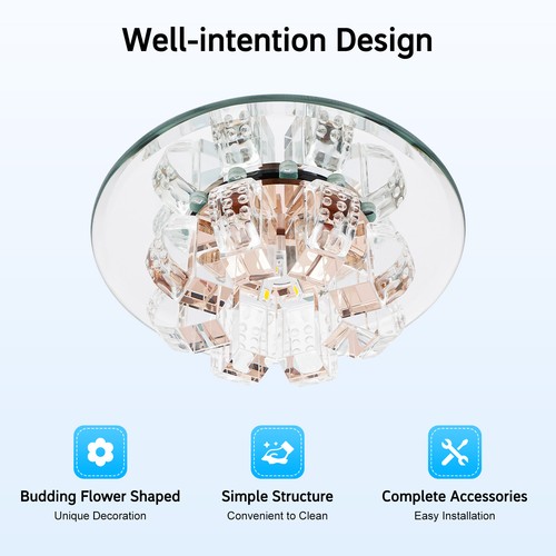 Crystal ceiling lamp led - crystal,