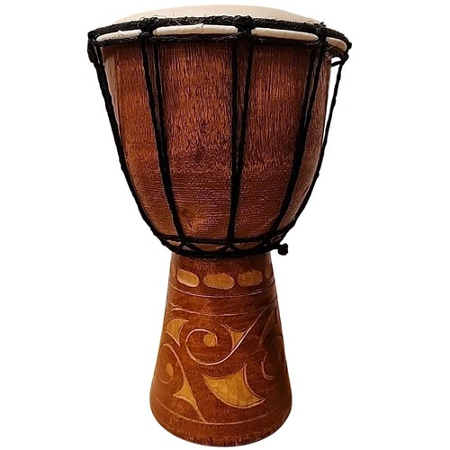 Wooden djembe drum hand carved - wooden,