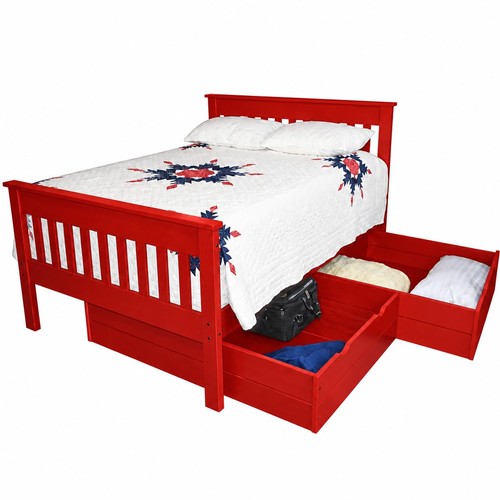 Amish made mission bed solid - amish,