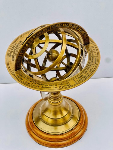 Inch brass armillary sphere - inch,