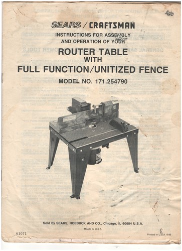 Sears craftsman instructions - sears/craftsman,