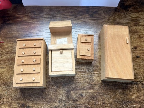 Vintage wooden dollhouse