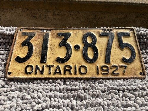 1927 ontario canada - ontario, license