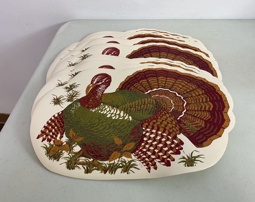 Vintage turkey placemats set - turkey,
