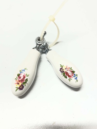 Vintage porcelain floral sink - porcelain,