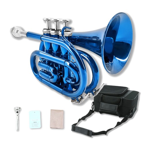 Brass pocket trumpet - pocket,