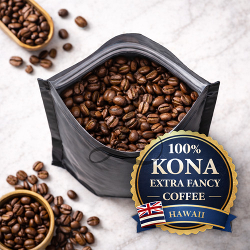 Kona coffee extra - extra, fancy