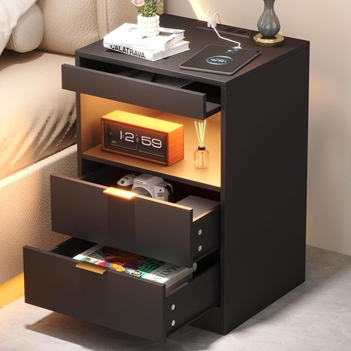 Night stand with gun drawer - with,