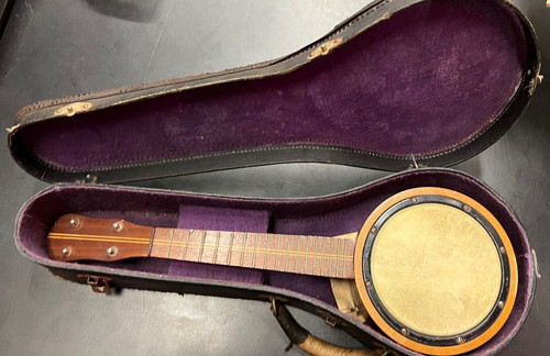 Vintage drum ukulele with - drum, ukulele-