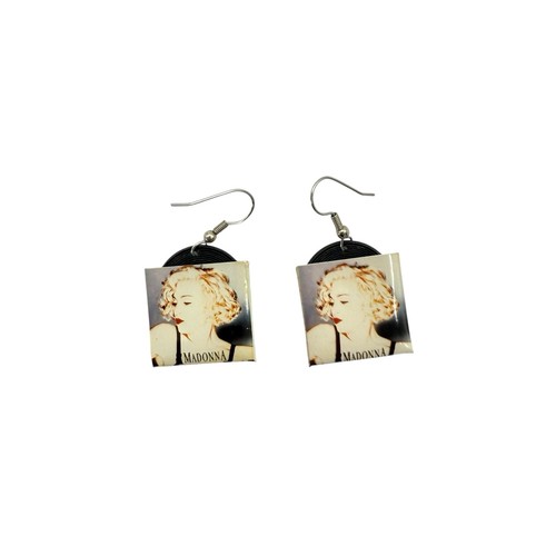 Madonna earrings 1990 vinyl - madonna,