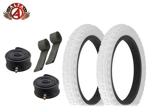 Pair white tires - pair,