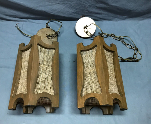 Vtg pair midcentury basket - pair,