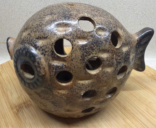 Ceramic vintage pottery fish - pottery,