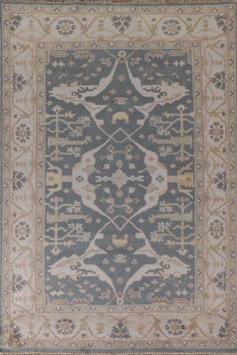 Oushak oriental area rug 6x9 - oushak,